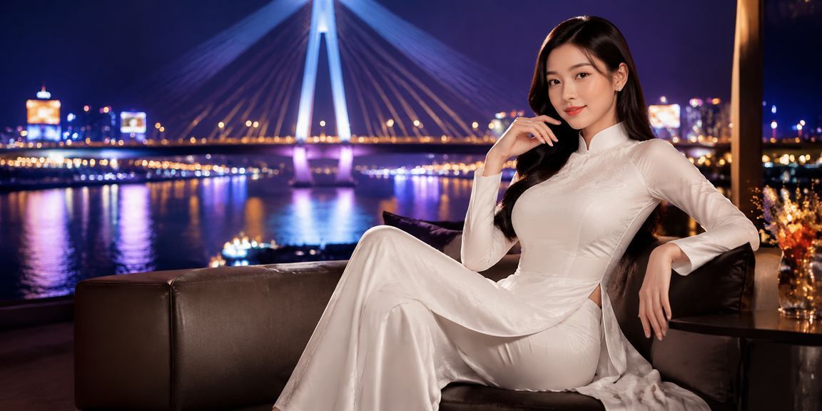 Phụ nữ mặc áo dài tại Cần Thơ tham gia giải trí và cá cược trực tuyến bên dòng sông