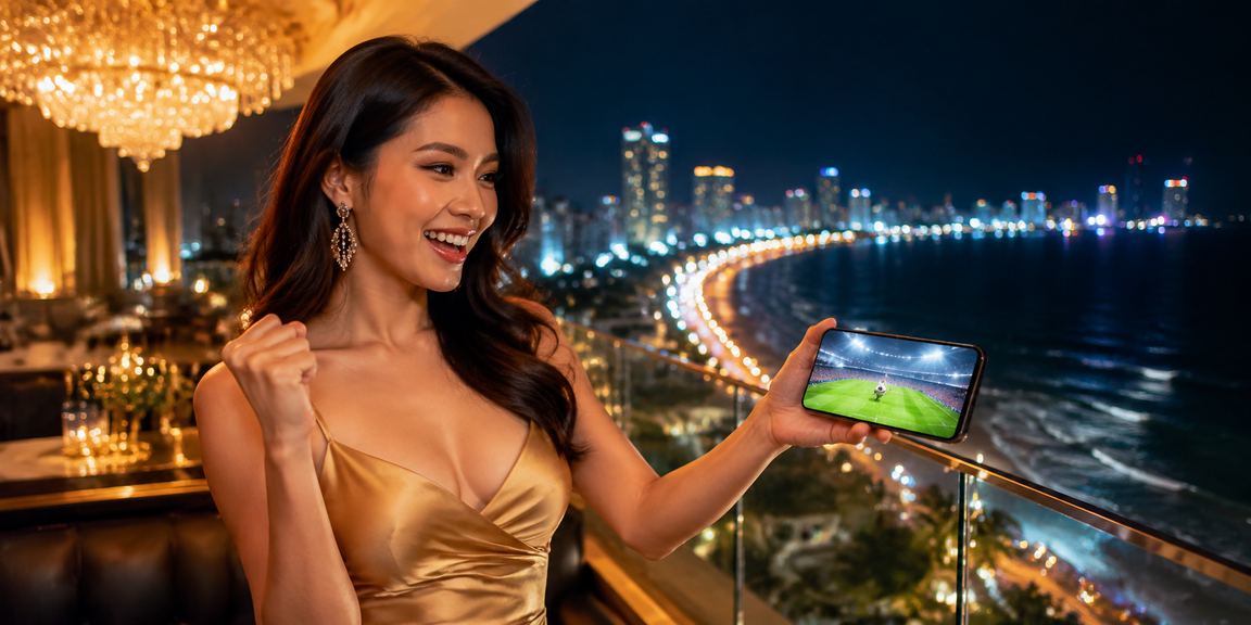Người dùng tại Đà Nẵng truy cập casino trực tuyến trên điện thoại gần bờ biển