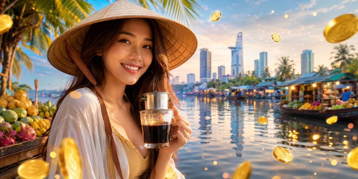 Người phụ nữ đội nón lá bên dòng Mekong – hình ảnh bình yên về cuộc sống cân bằng tại Việt Nam